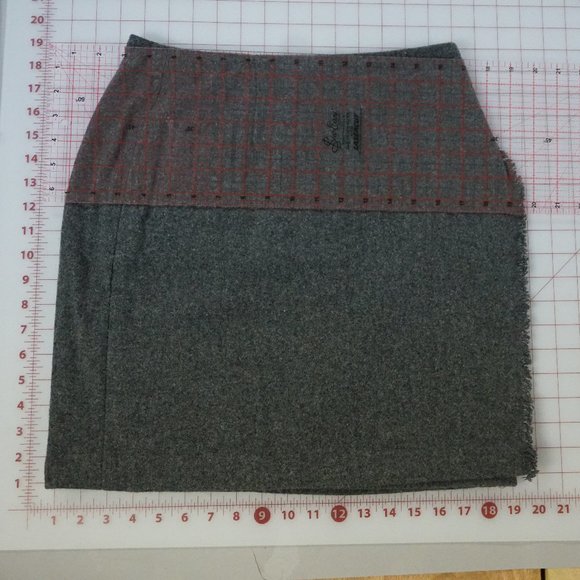 Gap Wool Skirt Grey Size 12 - Picture 5 of 8